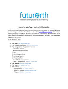 This form - Future Earth