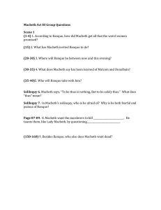 Macbeth Act III: Group Discussion Questions