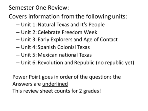 Semester One Review