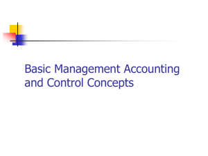 Basic Management Accounting and Control Concepts