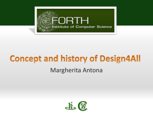 1. Concept and history of Design4all - ENSA