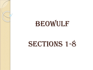 Who does Beowulf swim against in his youth?