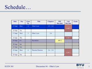 ECEN 301 Lecture #04