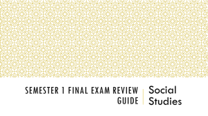 Semester 1 Final Exam Review Guide