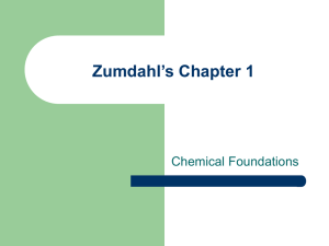 Zumdahl's Chapter 1