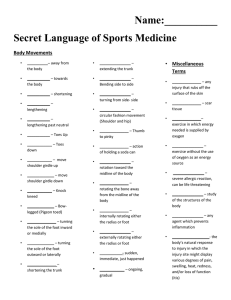 Sports Med Terminology