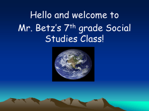 Mr. Betz's Social Studies Class - Crown Point Community School