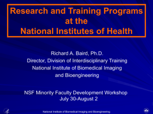 Research and Training Programs at the National Institutes of Health
