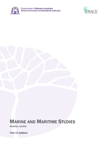 In the Marine and Maritime Studies General