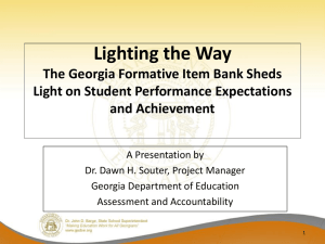 Lighting the Way - Georgia Mathematics Educator Forum: Grades K-5