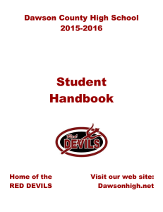Student Handbook - Dawson County High School