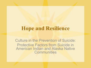 Indigenous suicide is different Culture matters