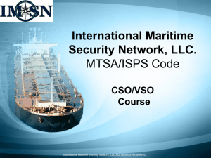 Company/ Vessel Security Officer - IMSN, International Maritime