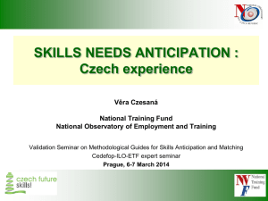 Skills need anticipation: Czech experience