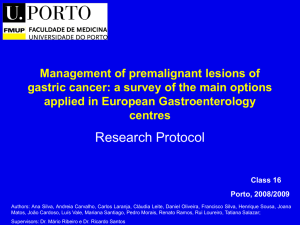 Management of premalignant lesions of gastric cancer