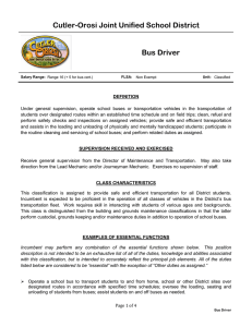 Bus Driver - Cutler-Orosi Joint Unified School District