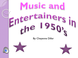 Music/Entertainers in the 1950*s