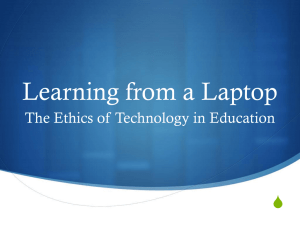 Ethics of Laptops in the Classroom (PPT