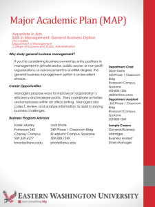 BAB in Management: General Business Option