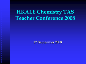 Chemistry TAS Conference 2008 (Resources and Subject Grants)