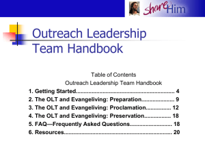 Outreach Leadership Team Powerpoint Presentation