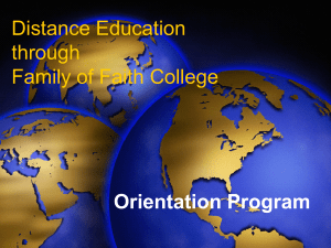 Distance Education through Family of Faith College