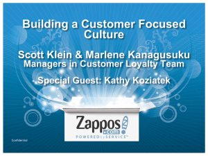 Zappos - talk to Purdue 2009