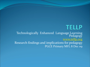Technologically Enhanced Language Learning Project