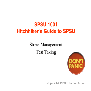 SPSU 1001 Hitchhiker's Guide
