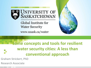Some concepts and tools for resilient water security cities: A