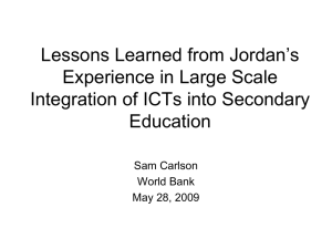Jordan Education Reforms for the Knowledge Economy