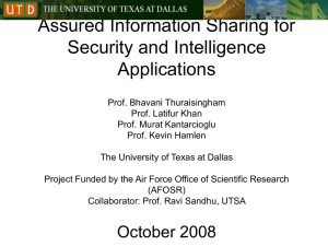 AIS-Talk-Bhavani-2008 - The University of Texas at Dallas