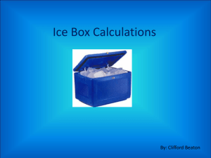 Ice Box Calculations ppt