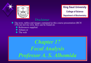 Chapter 17 (Fecal Analysis).