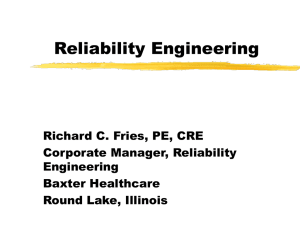 Reliability Engineering for Medical Devices