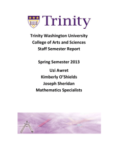 Spring 2013 Math Specialist Report (Awret, O'Shields, Sheridan