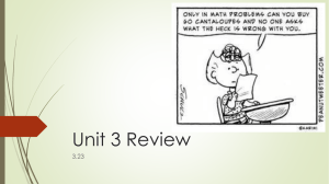Unit 3 Review PowerPoint