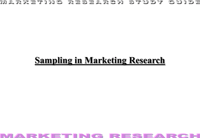 Sampling