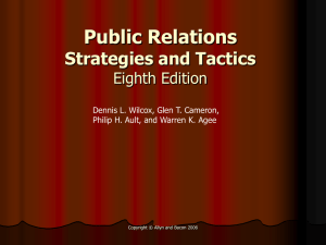 Public Relations Strategies and Tactics Eighth Edition