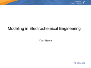 Modeling in Electrochemical Engineering