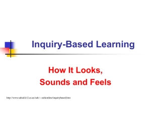 PowerPoint Presentation - Inquiry-Based Learning