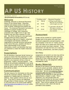 AP US History Syllabus