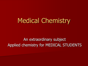 Medical Chemistry 1st Lecture