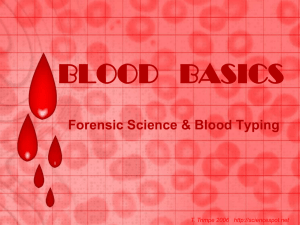BLOOD BASICS