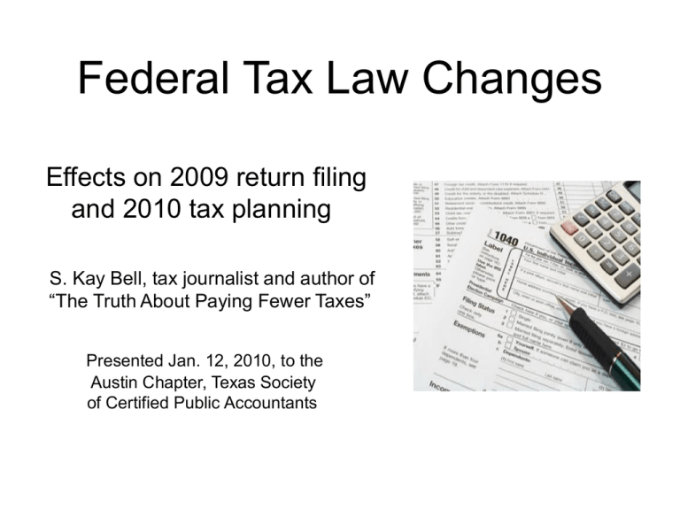 Federal Tax Law Changes