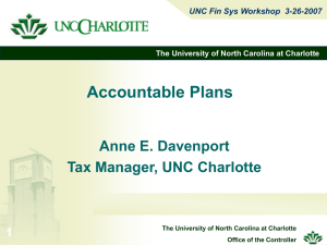 Accountability Plans - University of North Carolina at Charlotte