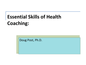 Essential Skills of Health Coaching: