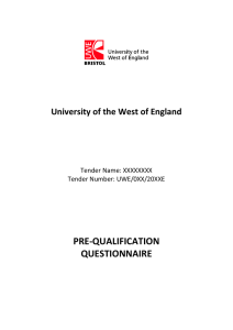 title page - University of the West of England