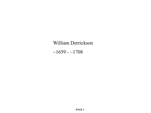 William ("Olle") Derrickson lineage of NJ (MSPowerpoint)