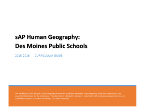 AP Human Geography - DMPS Social Studies